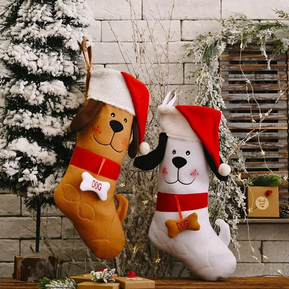 Christmas Stocking Hanging - Bone Shape Christmas Meias, Christmas Gift