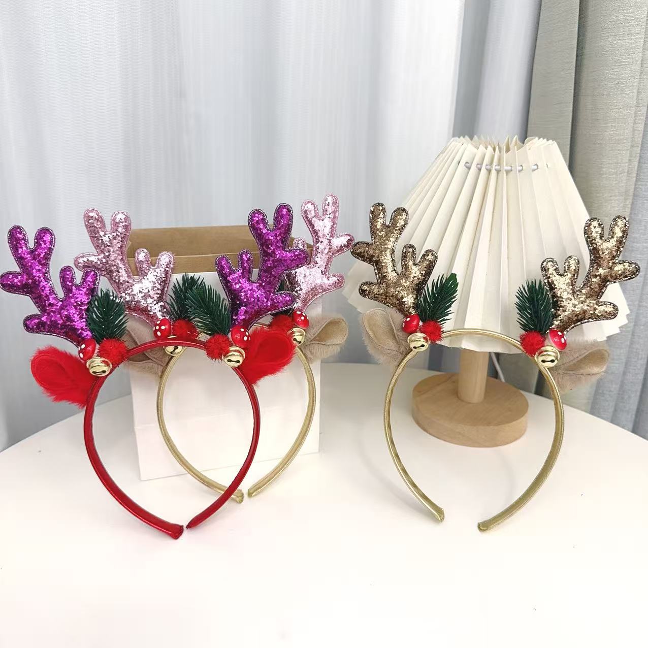 Reindeer Antlers Headband - Faixas de Cabelo com Chifres de