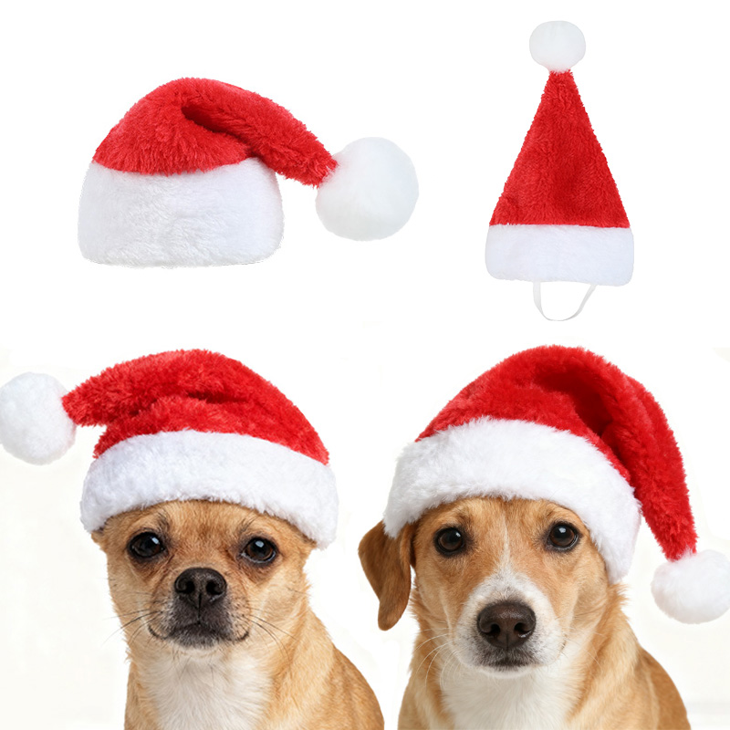 Santa Hat Plush - Chapéu de Papai Noel para Animais
