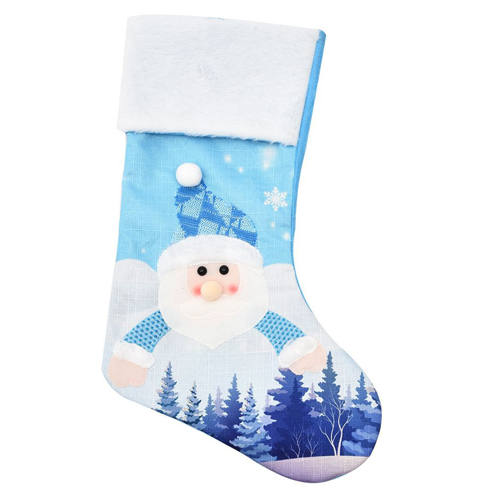 Meia de Natal grande, azul, de - Christmas Stocking Hanging avaliação e preço