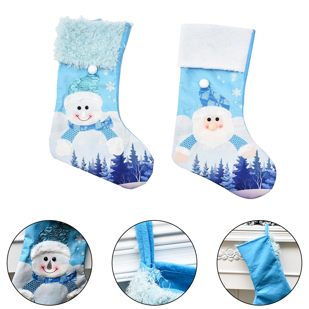 Meia de Natal grande, azul, de - Christmas Stocking Hanging avaliação e preço