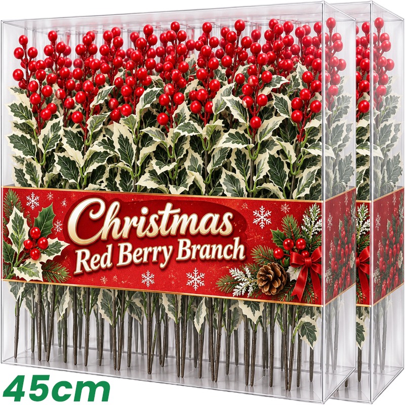 45cm Plantas de Bagas Vermelha - Christmas Wreath Fake avaliação e preço