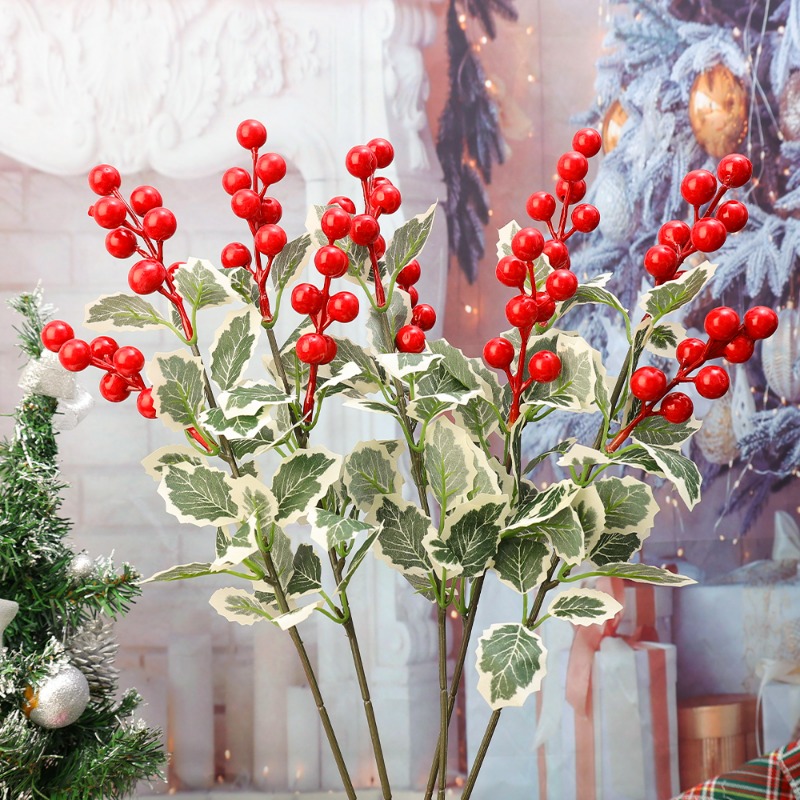 45cm Plantas de Bagas Vermelha - Christmas Wreath Fake avaliação e preço