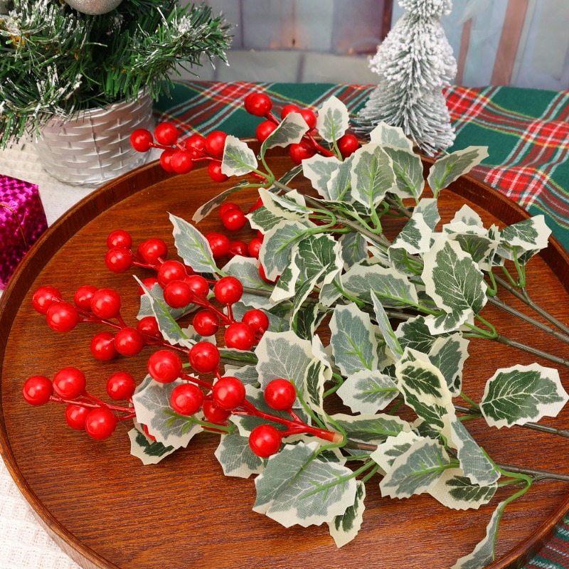 45cm Plantas de Bagas Vermelha - Christmas Wreath Fake avaliação e preço