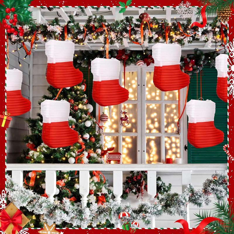 1 unidade de lanternas de pape - Christmas Stocking Hanging avaliação e preço