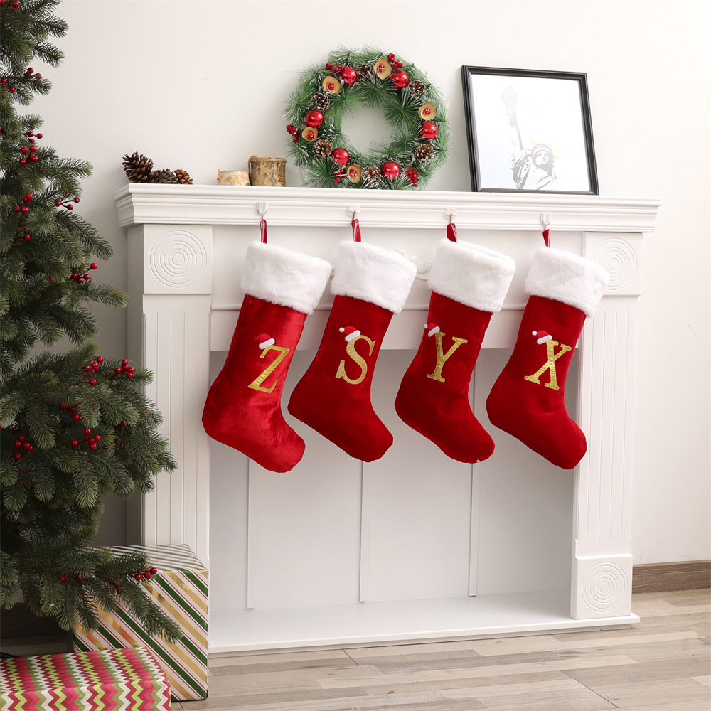 Novo alfabeto criativo natal m - Christmas Stocking Hanging avaliação e preço