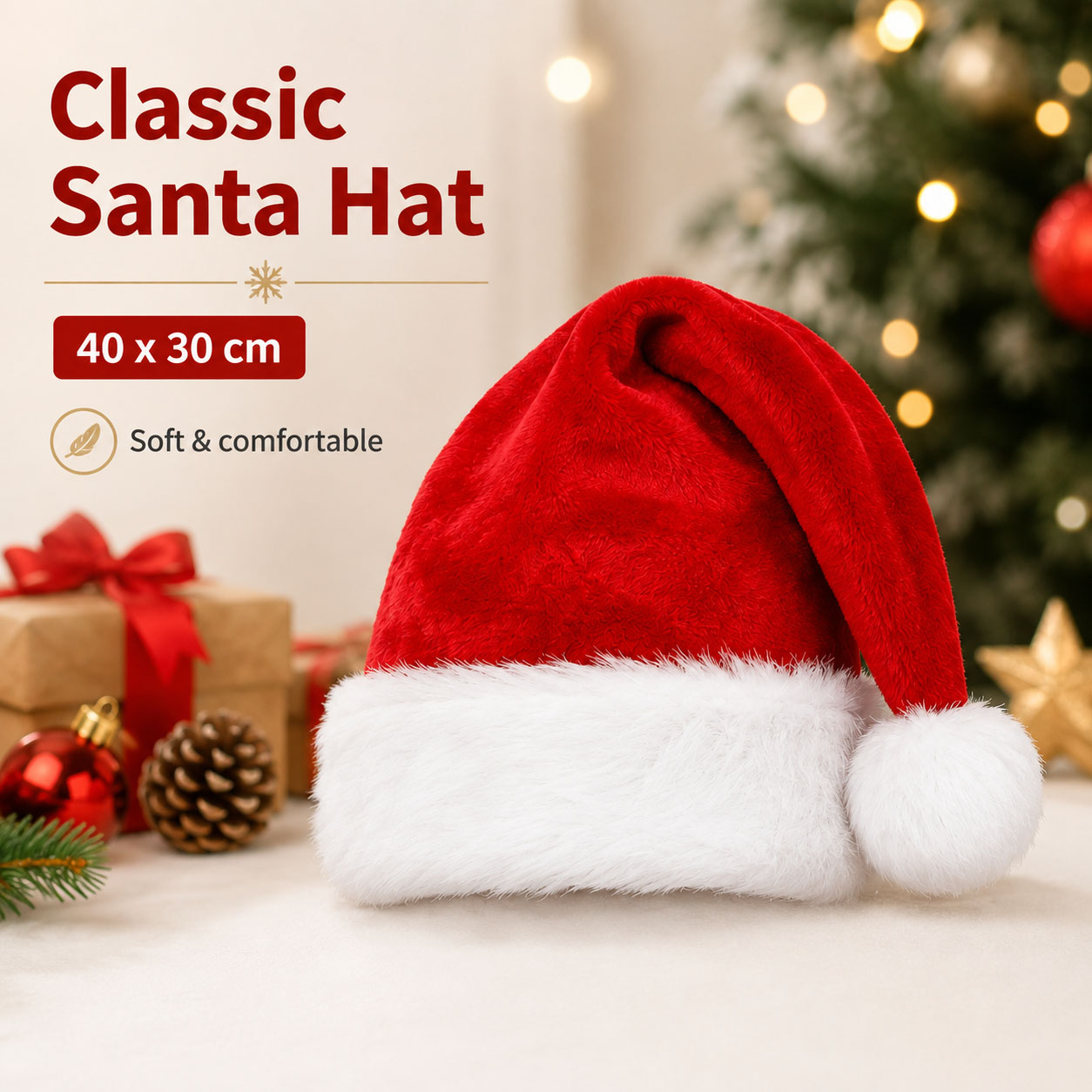 Conjunto de Chapéus de Papai N - Santa Hat Plush avaliação e preço