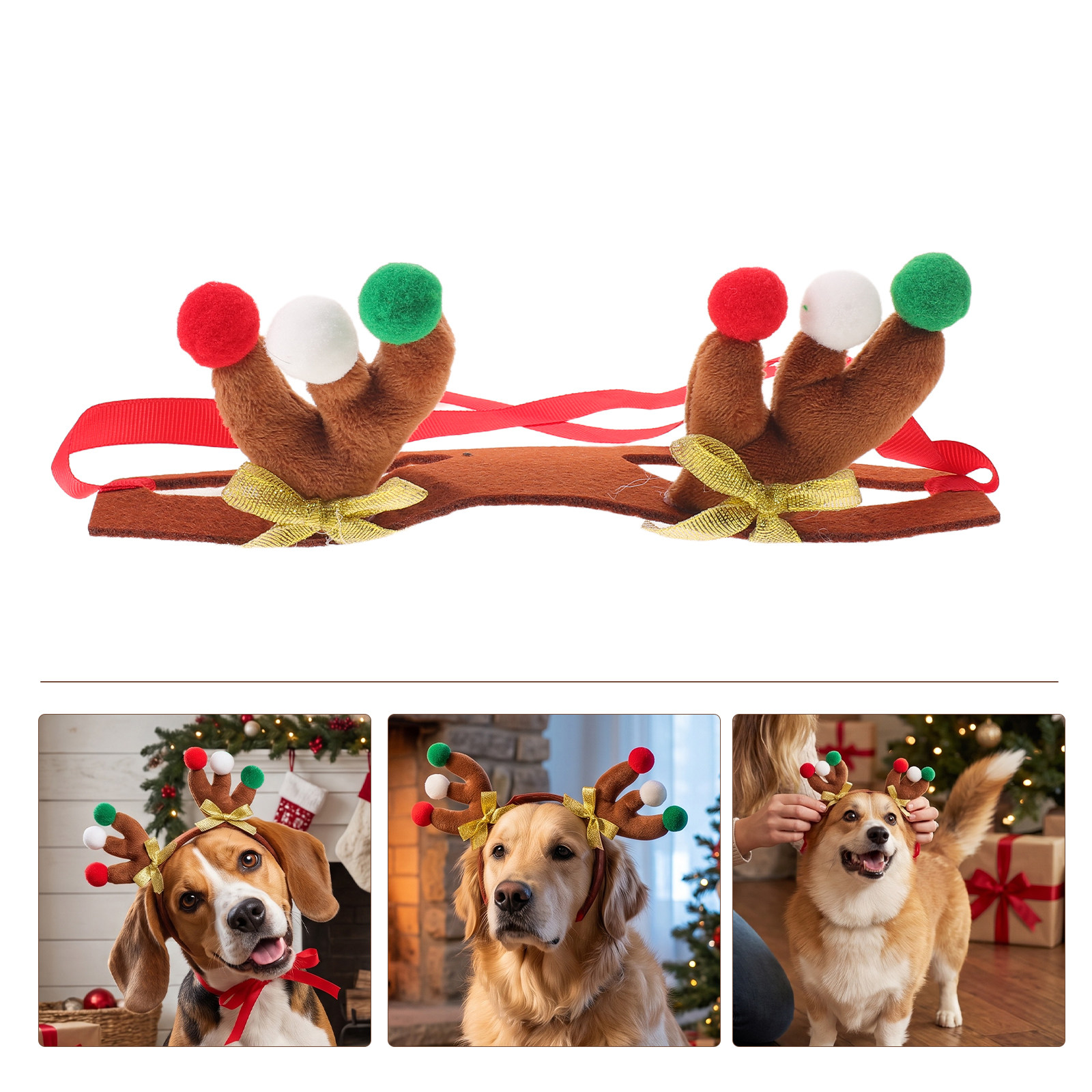 Tiara de Chifres de Rena para  - Reindeer Antlers Headband avaliação e preço